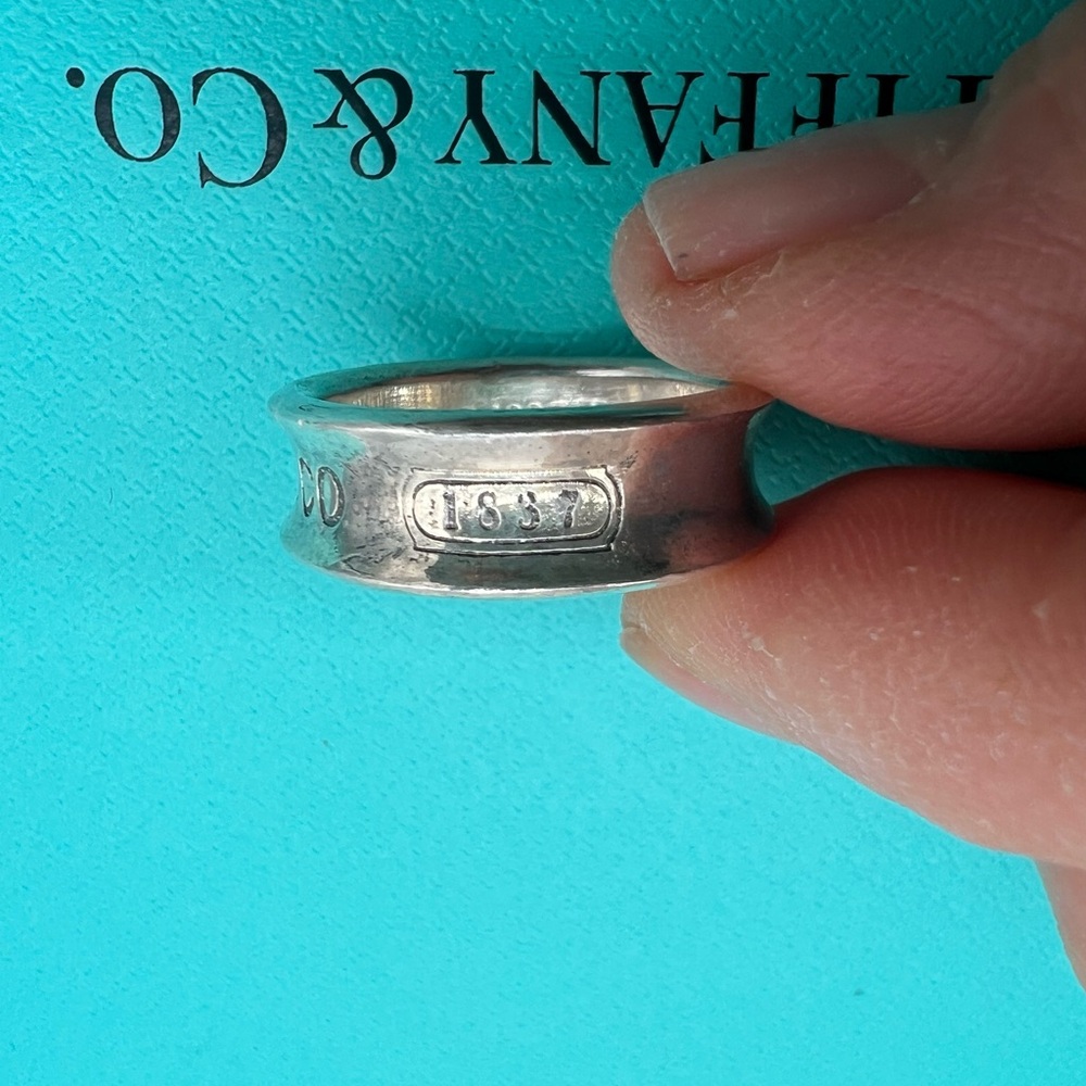 🔴🆑Authentic TIFFANY & CO vintage Retired Wide 1837 Ring / Band🆑🔴 - Picture 2 of 10